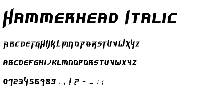 Hammerhead Italic font